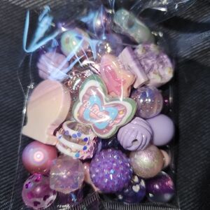 Assorted Purple and Pink Beads